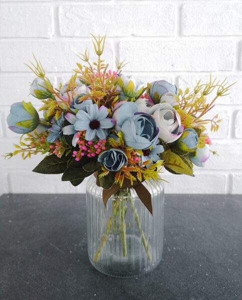 Artificial flowers, blue roses 